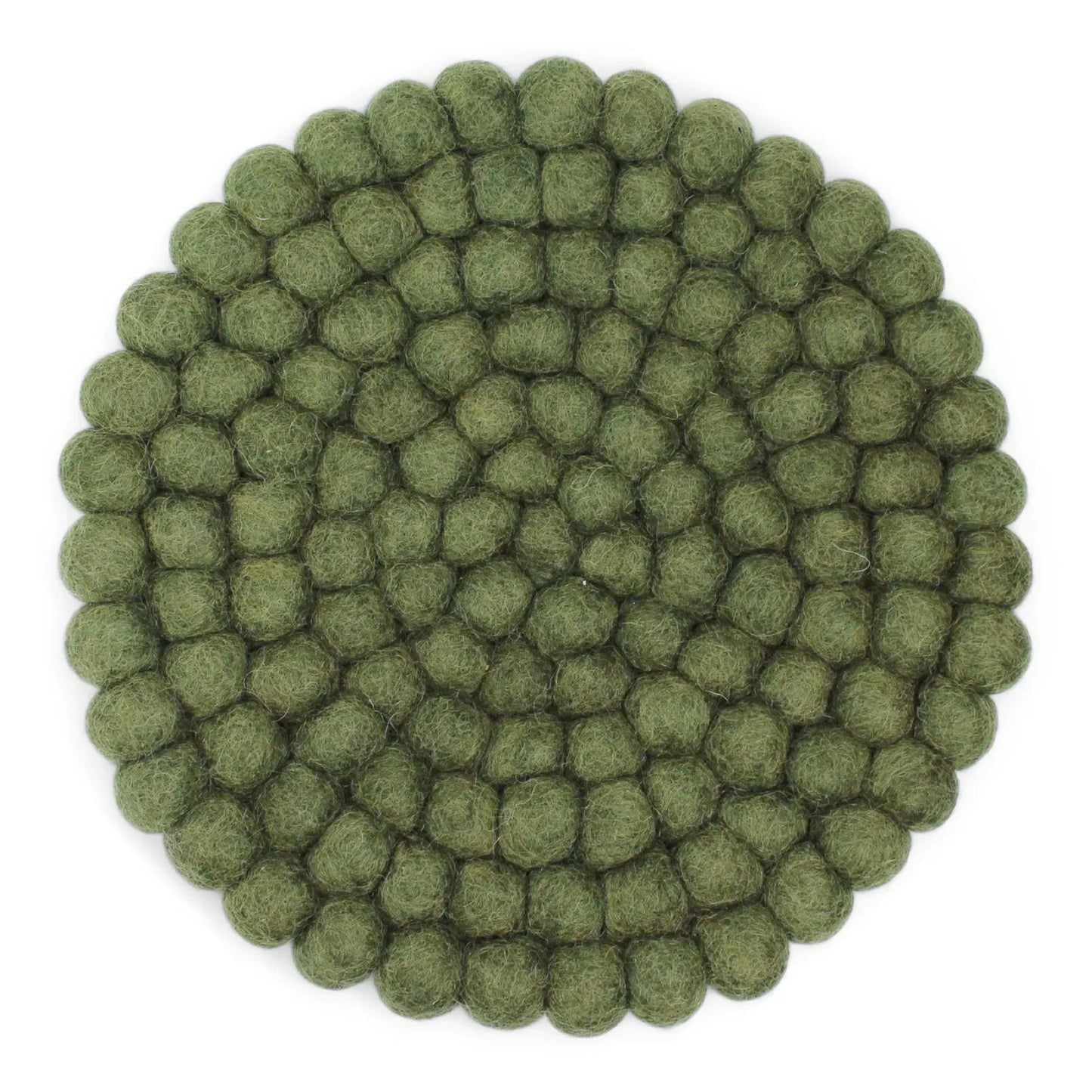 Gry & Sif Filzkugel Untersetzer 20cm - dunkelgrün