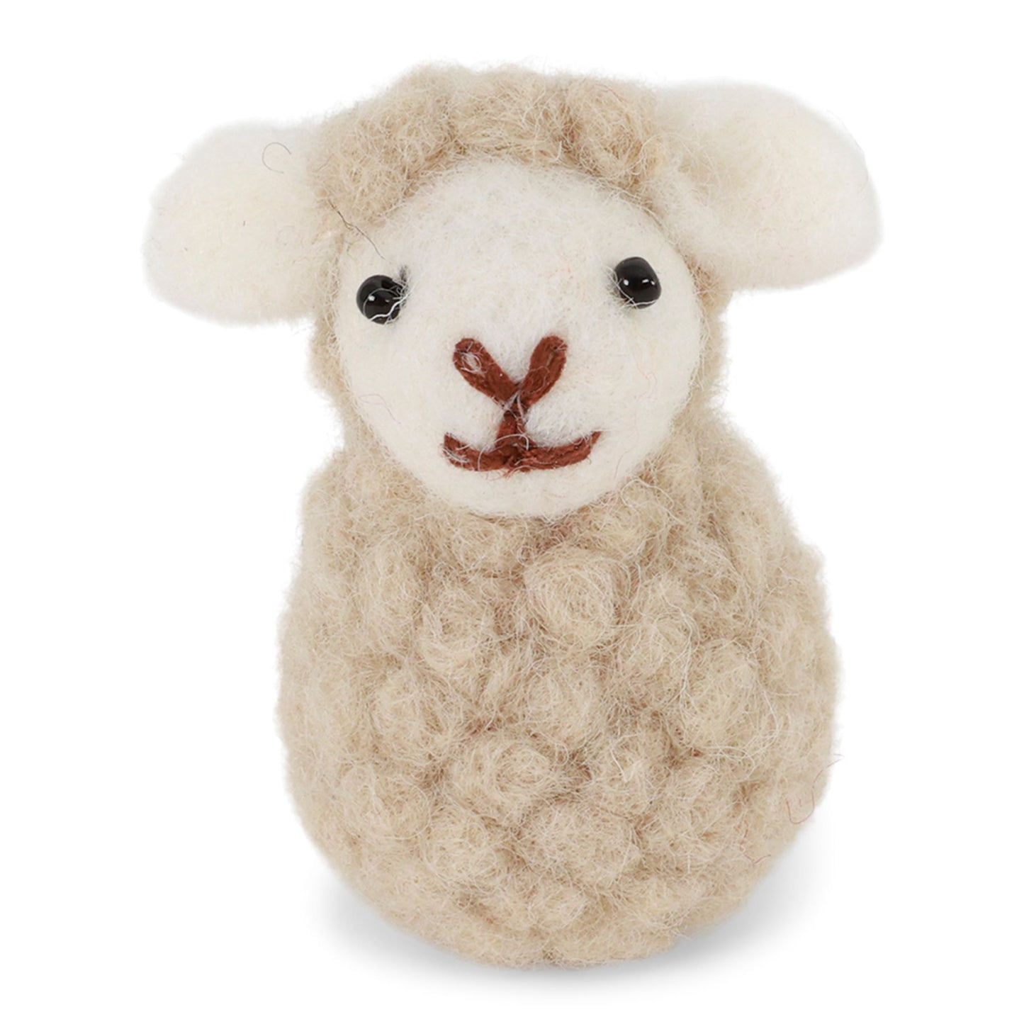 Gry & Sif Ostern Filz Filztiere Schaf sitzend Anhänger beige