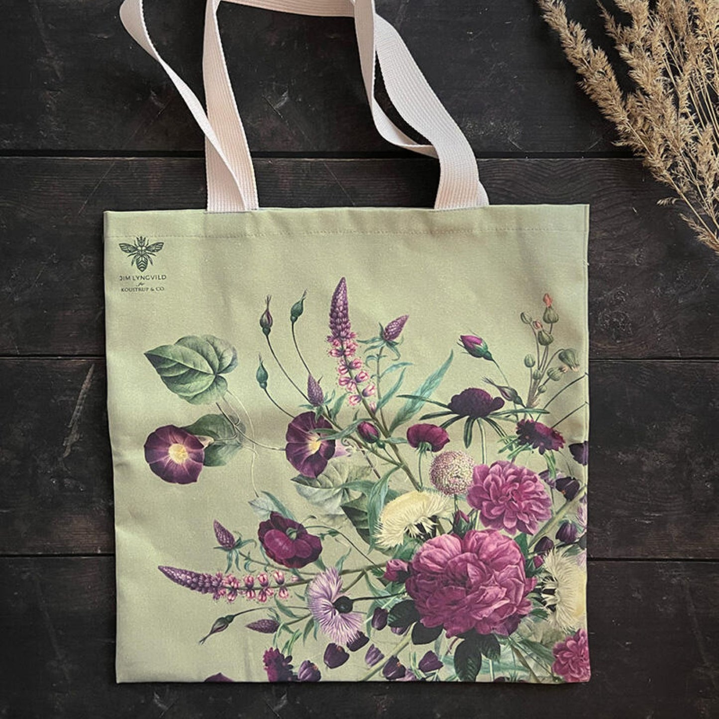 KOUSTRUP & CO Bio Baumwolltasche - rosa Blumengarten 3