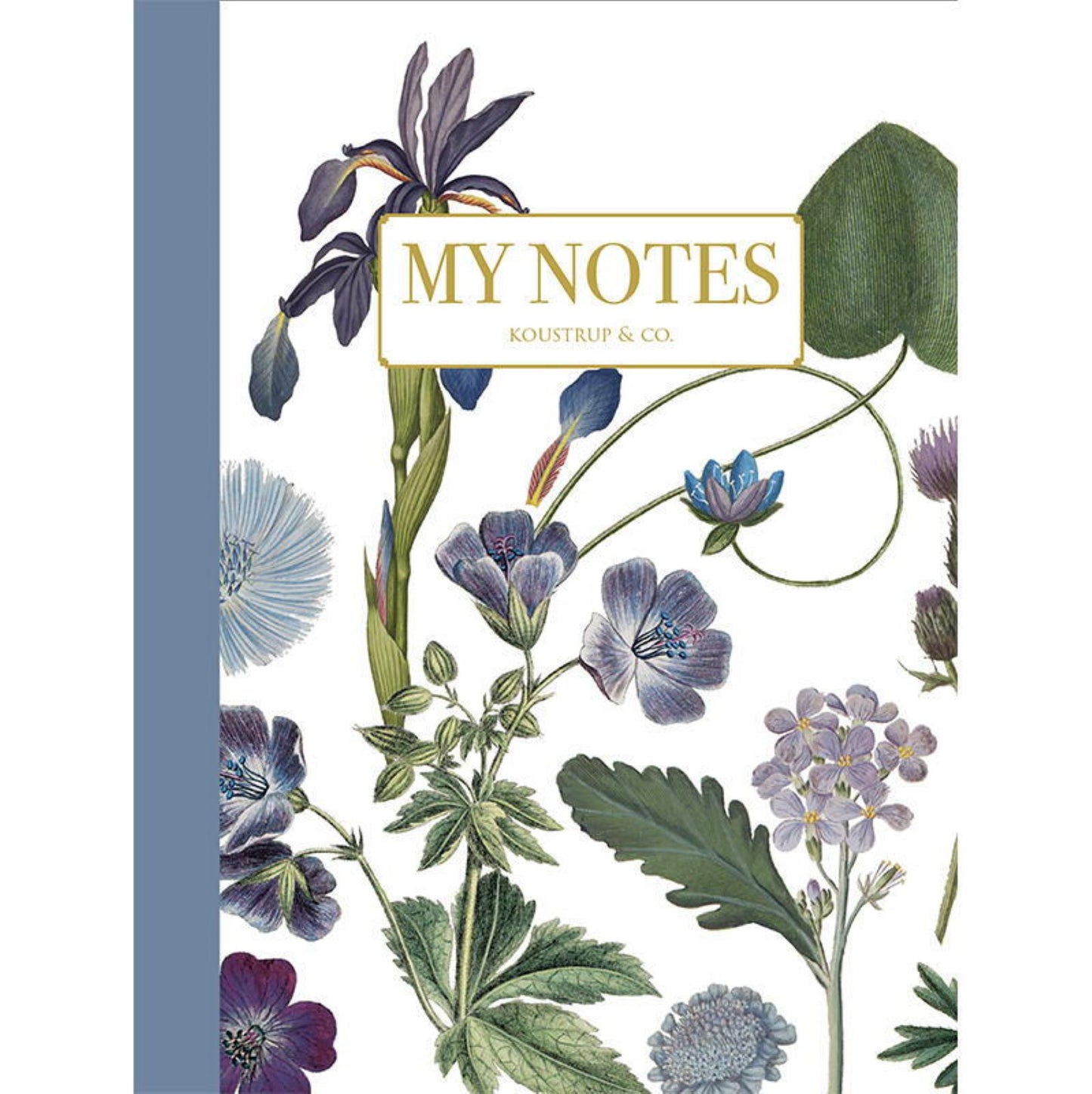 KOUSTRUP & CO Papeterie - A5 Notizbuch Blumen blau