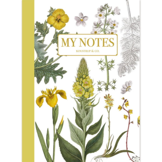 KOUSTRUP & CO Papeterie - A5 Notizbuch Blumen gelb