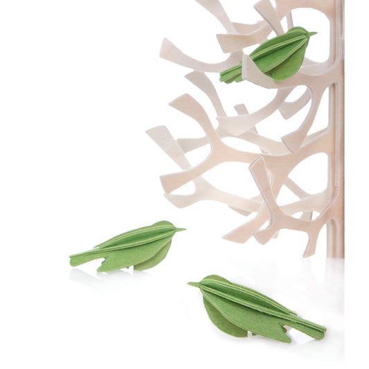 LOVI. Holzfigur Vogel Mini 5cm 3 Stück