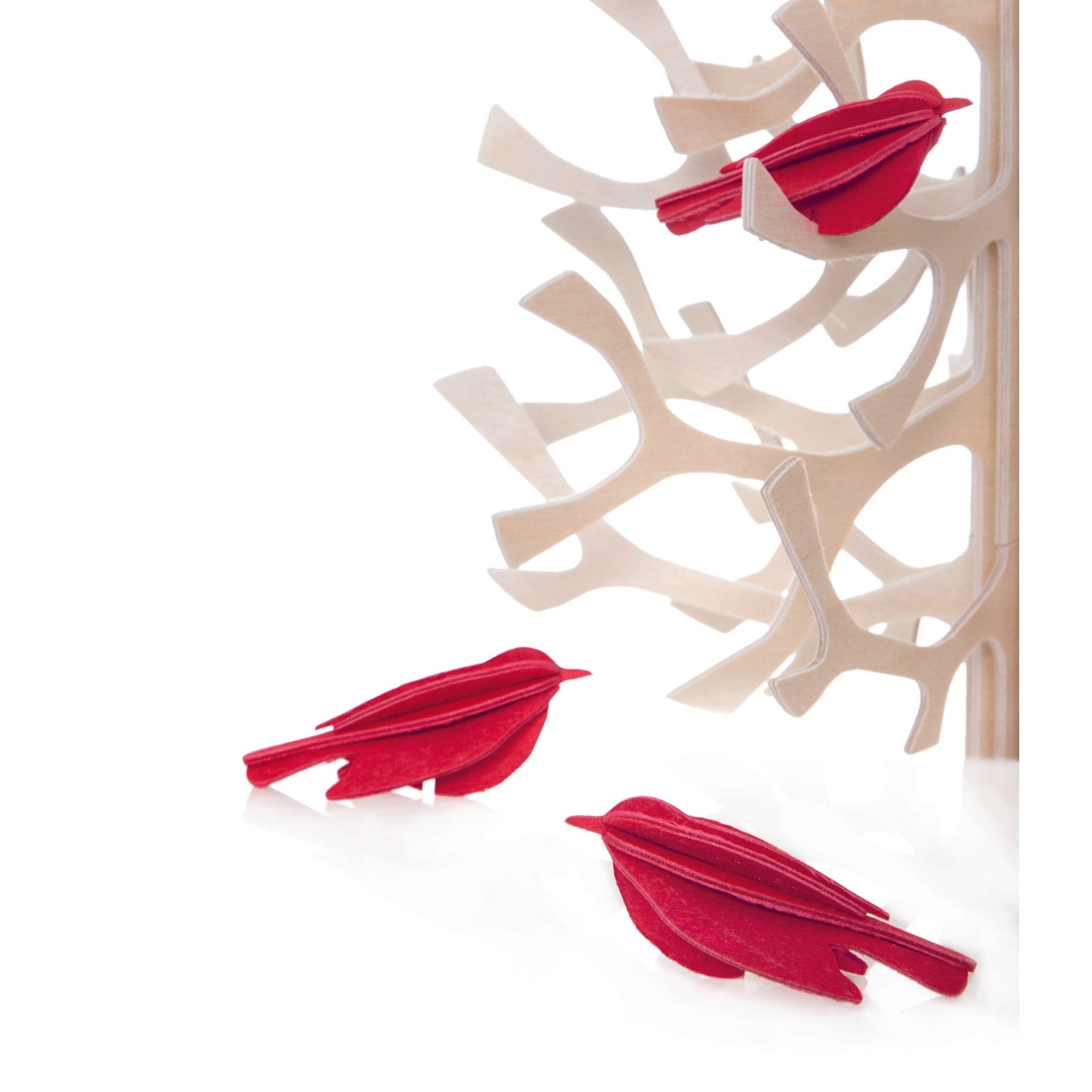 LOVI. Holzfigur Vogel Mini 5cm 3 Stück