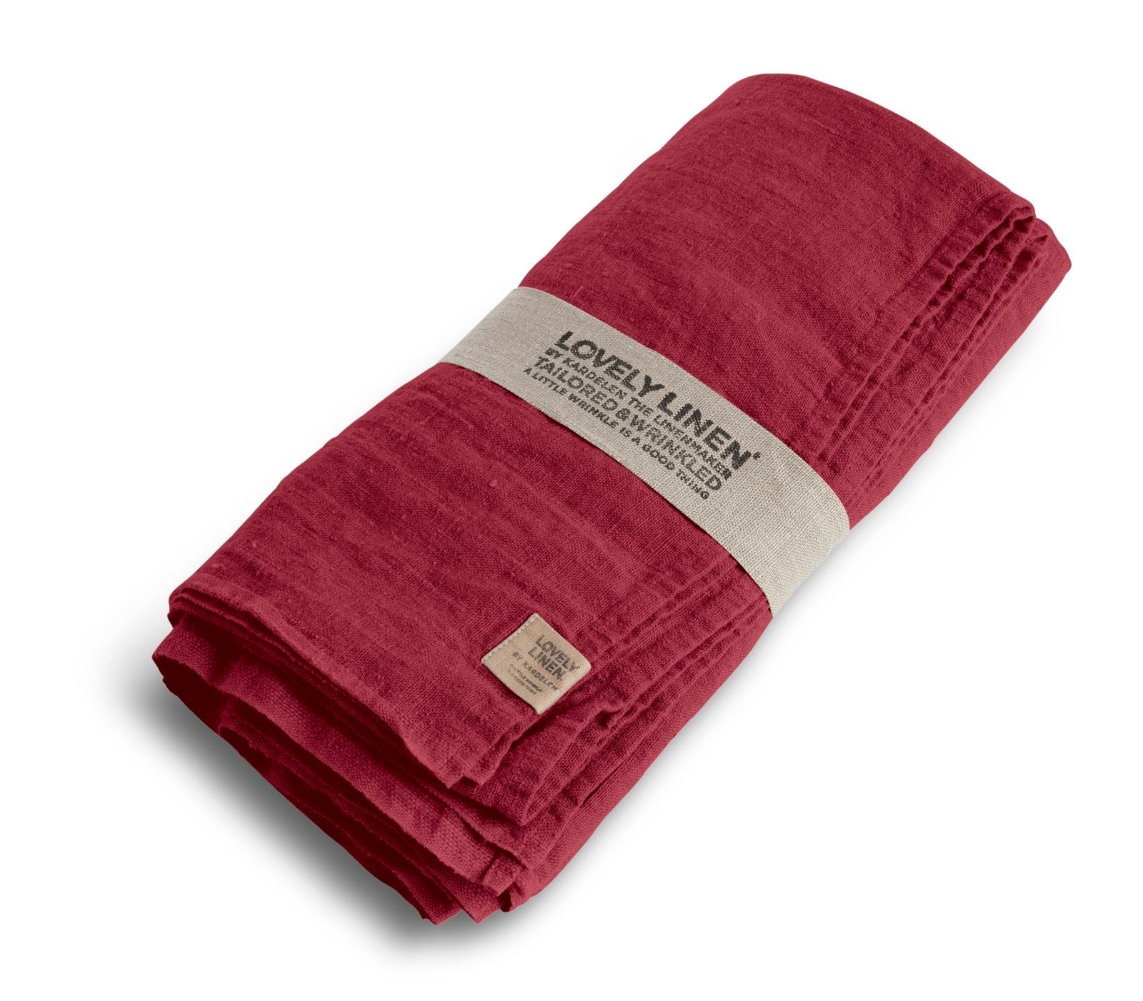 Lovely Linen Tischdecke Leinen - burgund
