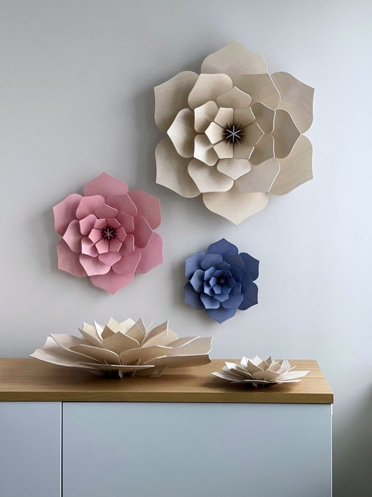 Lovi Holz Decor Blume Wand und Tisch