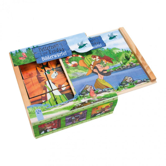 Pettersson und Findus Holz Bilderwürfel 1