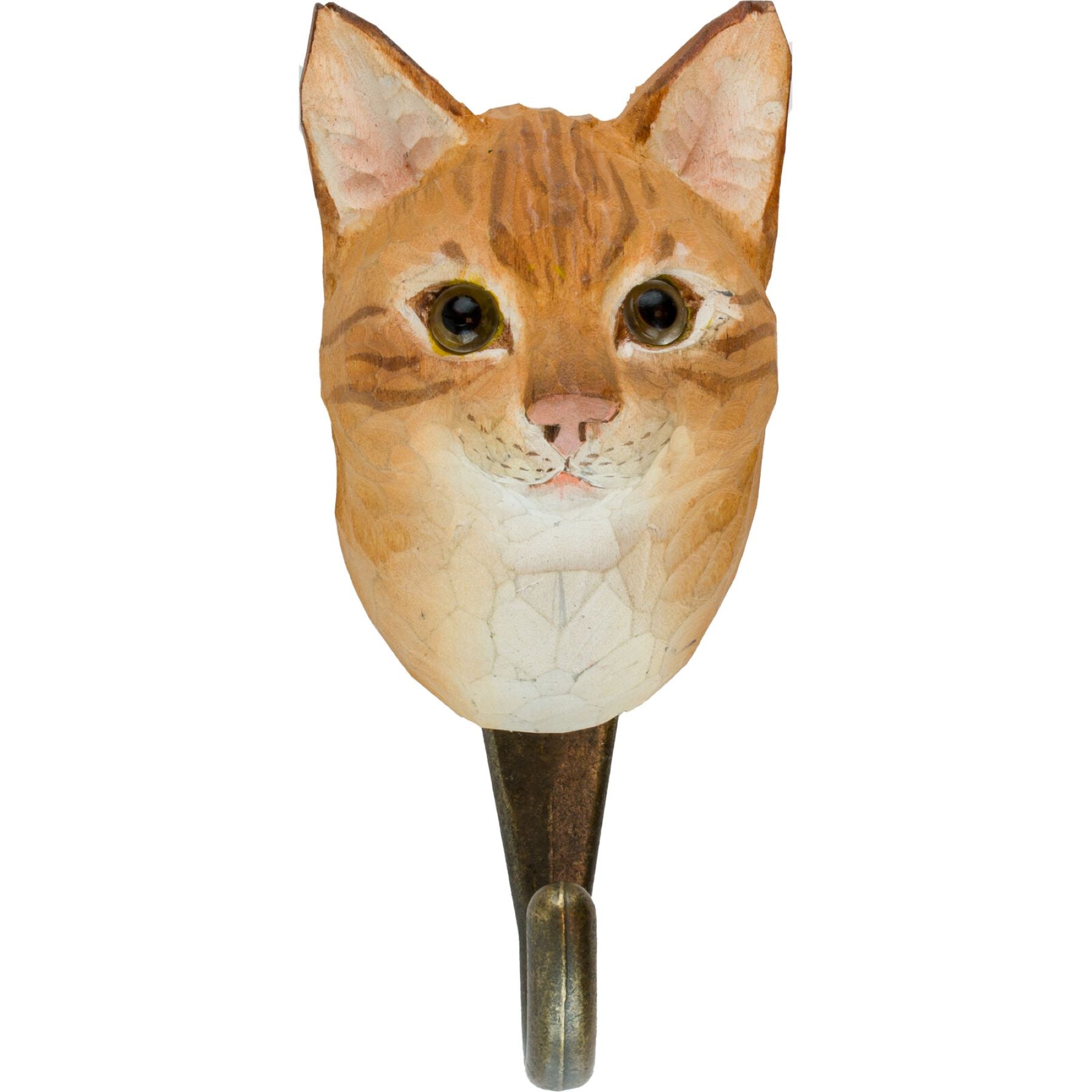 Wildlife Garden Dekohaken aus Holz rote Katze Frontal
